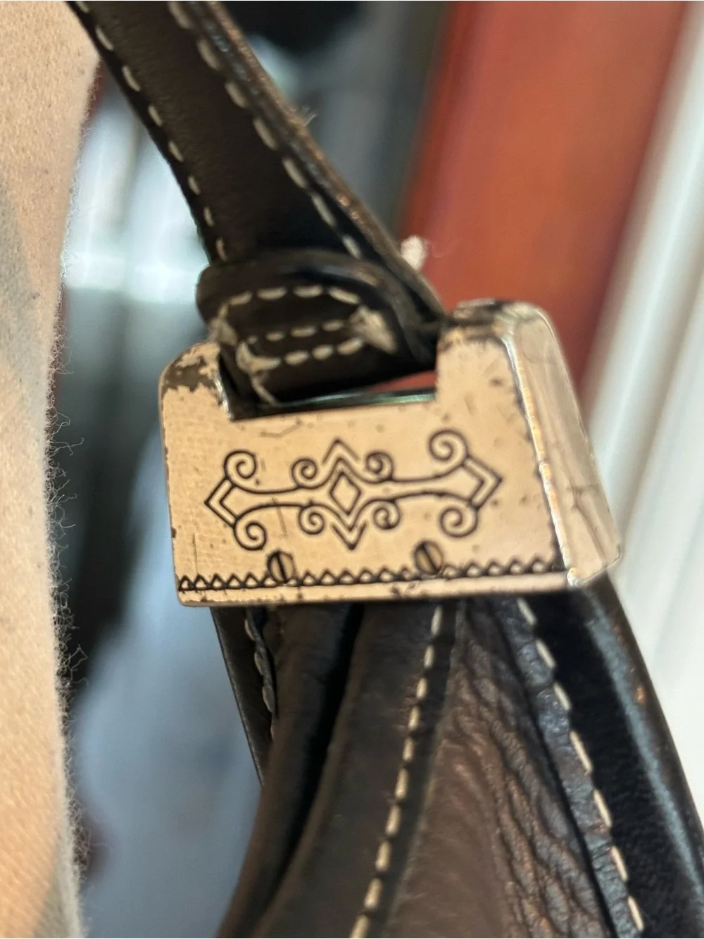 Brighton | VTG Y2K Western Two-Tone Leather Shoulder Bag